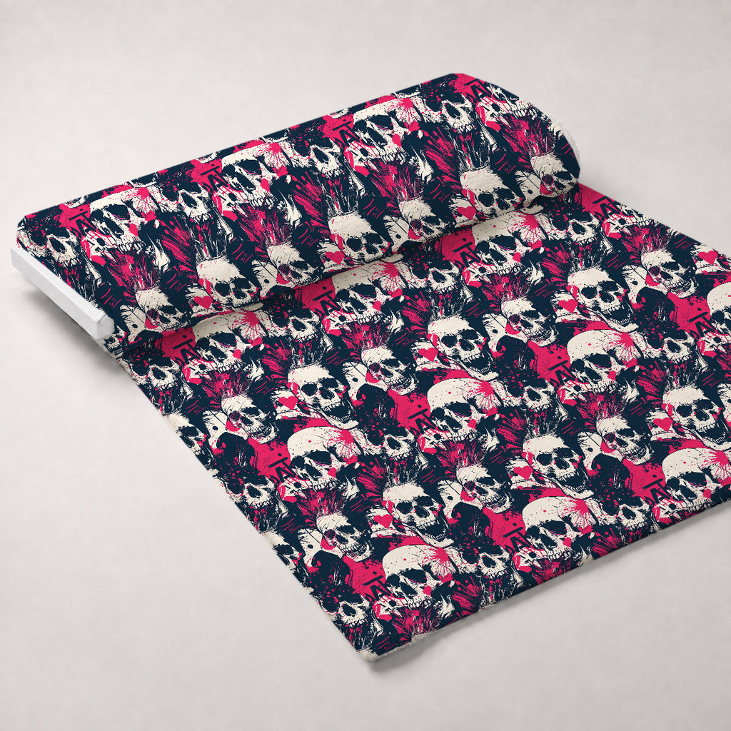 Mohawk Mayhem Pattern 5 Minky Fabric — plush minky unrolled bolt preview (mv-minky-v1:bolt)