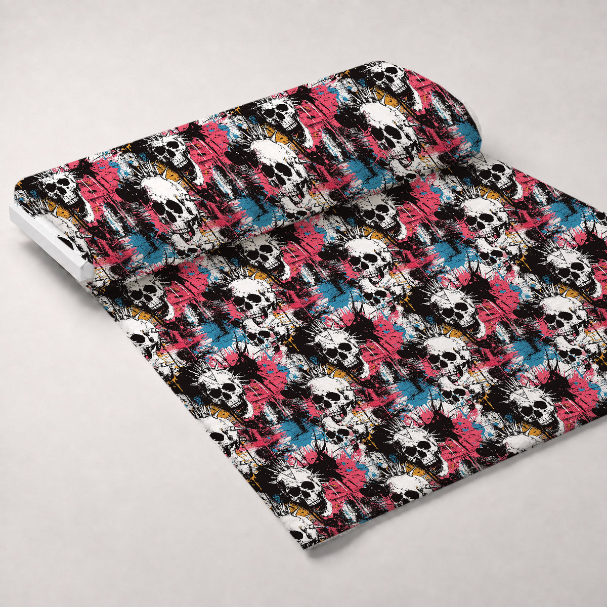 Mohawk Mayhem Pattern 7 Minky Fabric — plush minky unrolled bolt preview (mv-minky-v1:bolt)