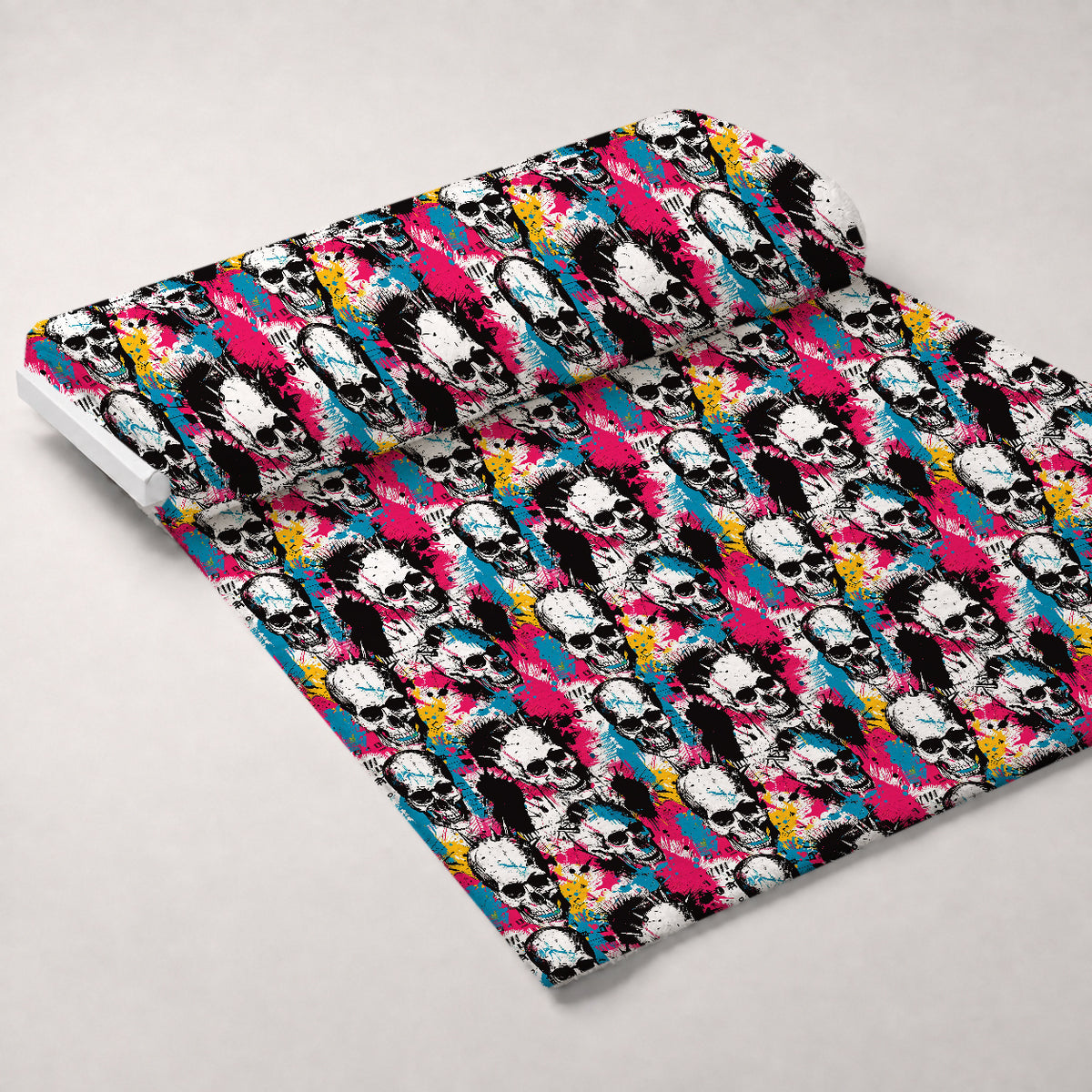 Mohawk Mayhem Pattern 8 Minky Fabric — plush minky unrolled bolt preview (mv-minky-v1:bolt)