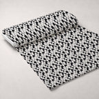 Monochrome Meows Pattern 4 Minky Fabric — plush minky unrolled bolt preview (mv-minky-v1:bolt)