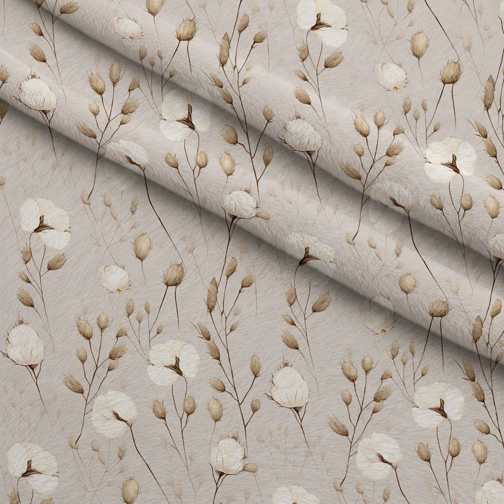Moonlit Botanical Pattern 1 Minky Fabric — plush minky folded close-up preview (mv-minky-v1:lying)