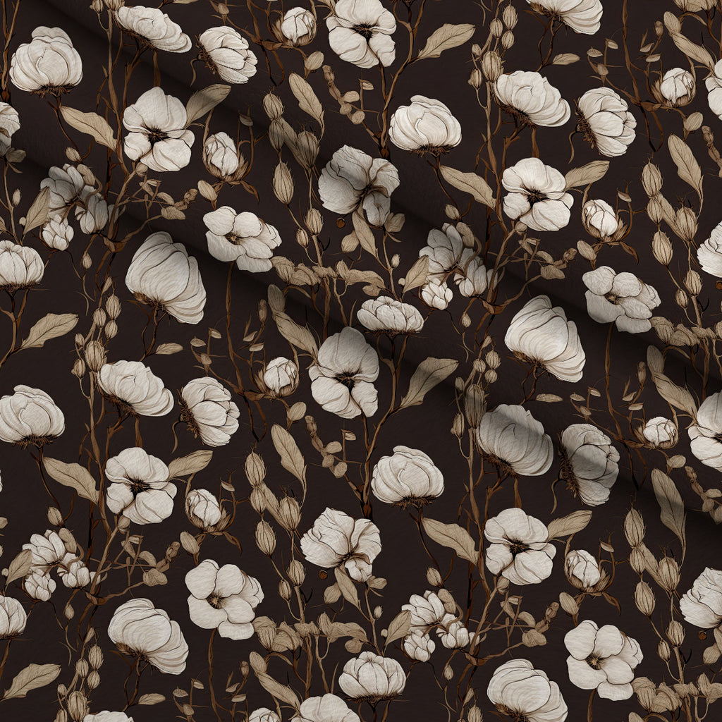 Moonlit Botanical Pattern 12 Minky Fabric — plush minky folded close-up preview (mv-minky-v1:lying)