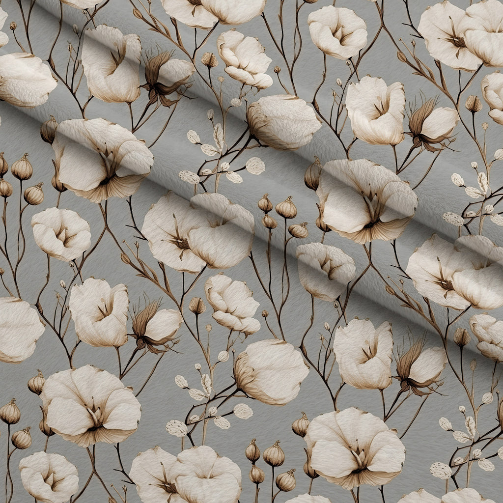 Moonlit Botanical Pattern 4 Minky Fabric — plush minky folded close-up preview (mv-minky-v1:lying)