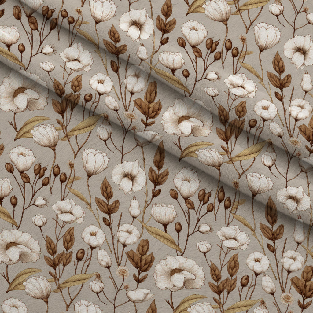 Moonlit Botanical Pattern 6 Minky Fabric — plush minky folded close-up preview (mv-minky-v1:lying)