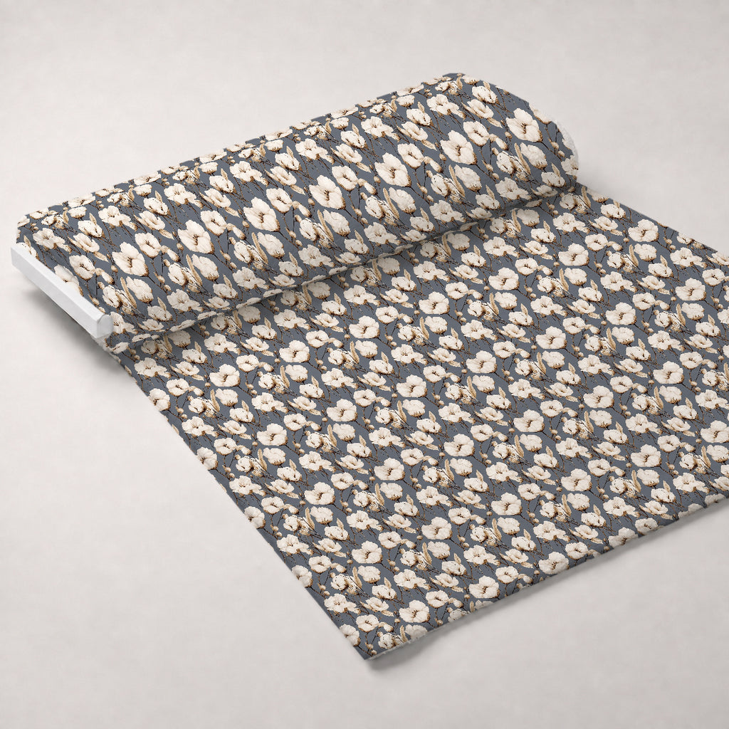 Moonlit Botanical Pattern 7 Minky Fabric — plush minky unrolled bolt preview (mv-minky-v1:bolt)
