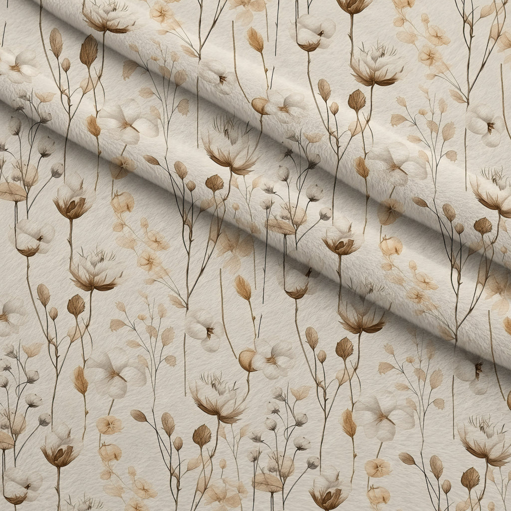 Moonlit Botanical Pattern 8 Minky Fabric — plush minky folded close-up preview (mv-minky-v1:lying)