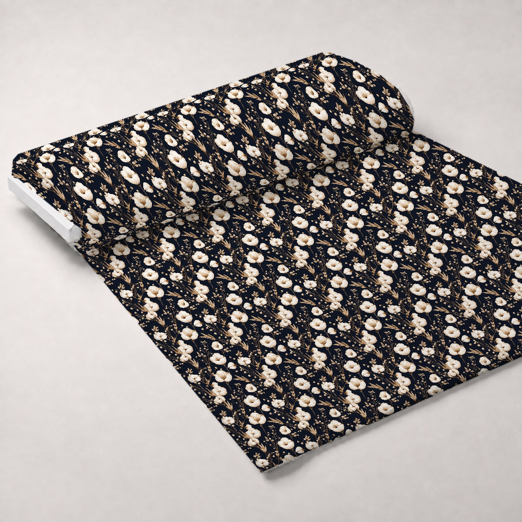 Moonlit Botanical Pattern 9 Minky Fabric — plush minky unrolled bolt preview (mv-minky-v1:bolt)