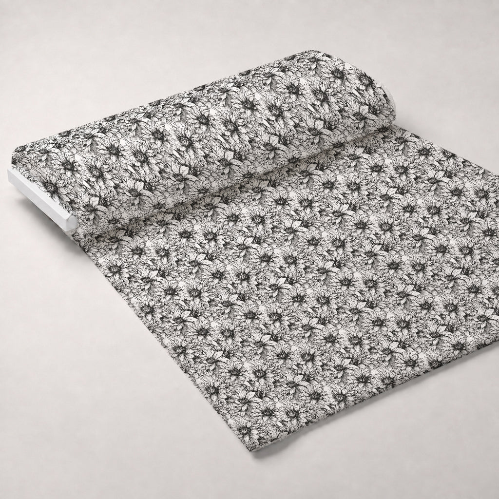 Moonlit Botanical Sketches Pattern 1 Minky Fabric — plush minky unrolled bolt preview (mv-minky-v1:bolt)