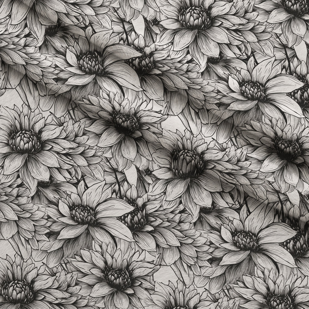 Moonlit Botanical Sketches Pattern 1 Minky Fabric — plush minky folded close-up preview (mv-minky-v1:lying)