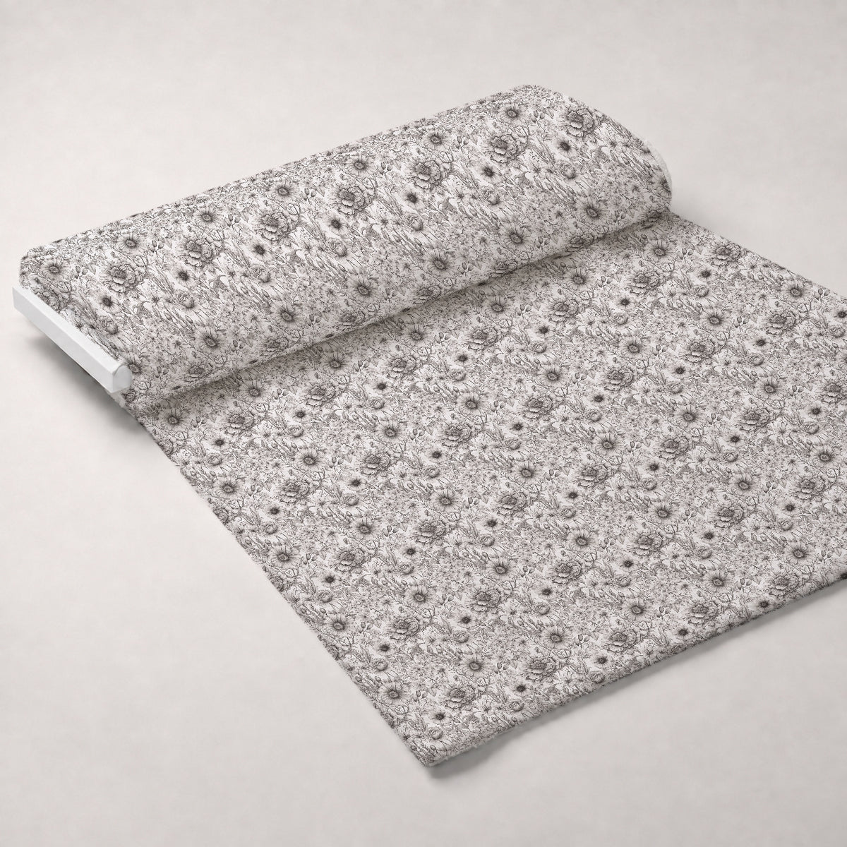 Moonlit Botanical Sketches Pattern 10 Minky Fabric — plush minky unrolled bolt preview (mv-minky-v1:bolt)