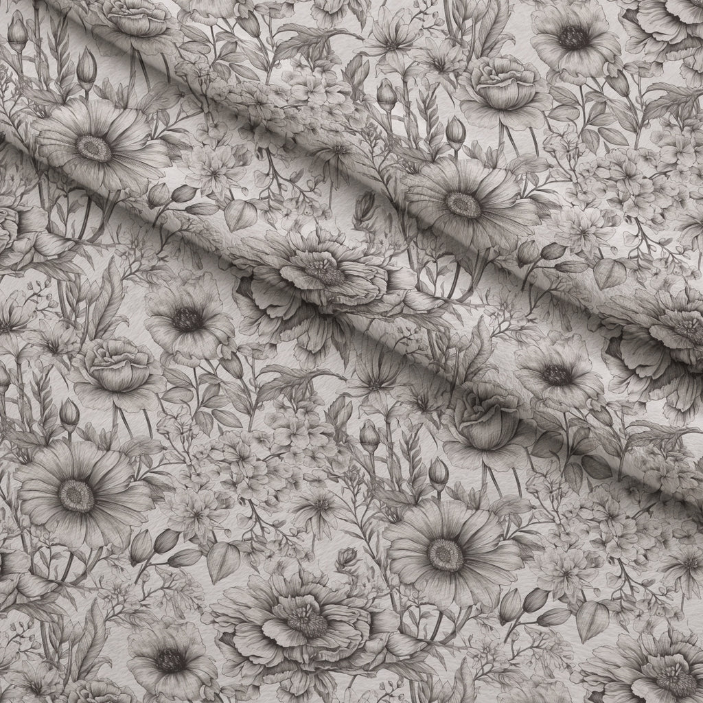 Moonlit Botanical Sketches Pattern 10 Minky Fabric — plush minky folded close-up preview (mv-minky-v1:lying)