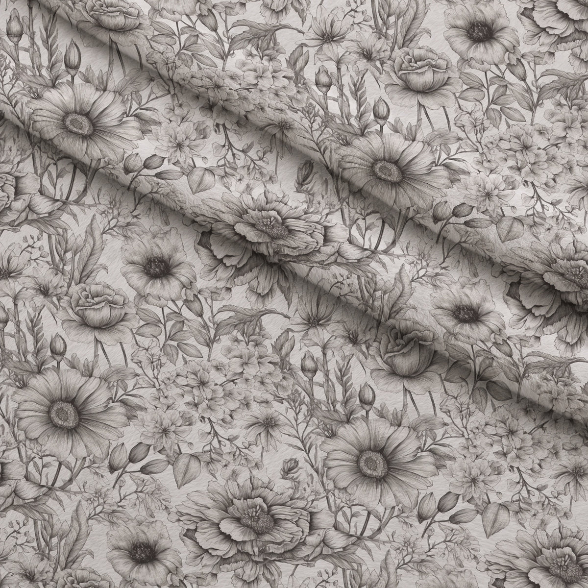 Moonlit Botanical Sketches Pattern 10 Minky Fabric — plush minky folded close-up preview (mv-minky-v1:lying)