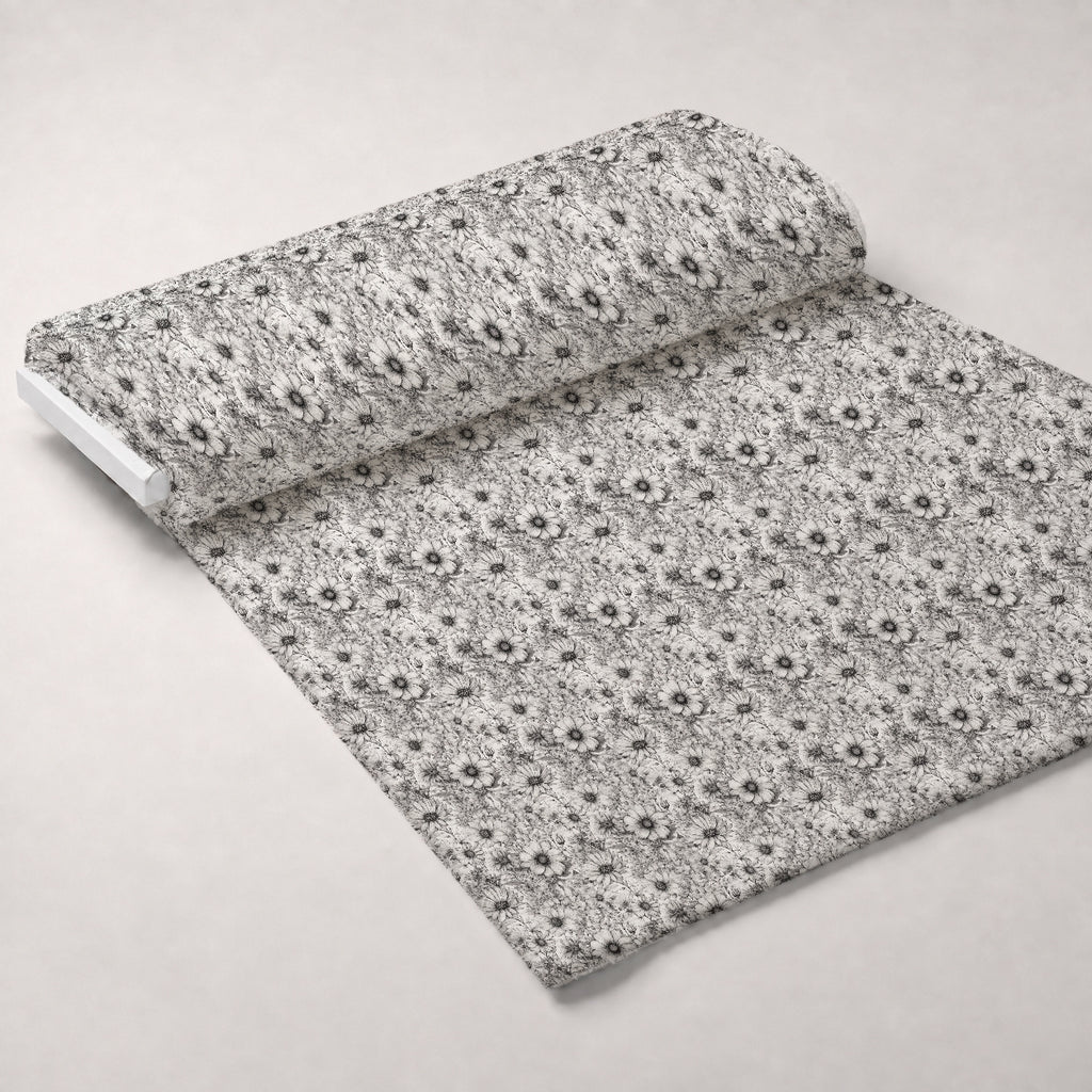 Moonlit Botanical Sketches Pattern 11 Minky Fabric — plush minky unrolled bolt preview (mv-minky-v1:bolt)