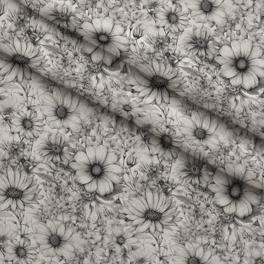 Moonlit Botanical Sketches Pattern 11 Minky Fabric — plush minky folded close-up preview (mv-minky-v1:lying)