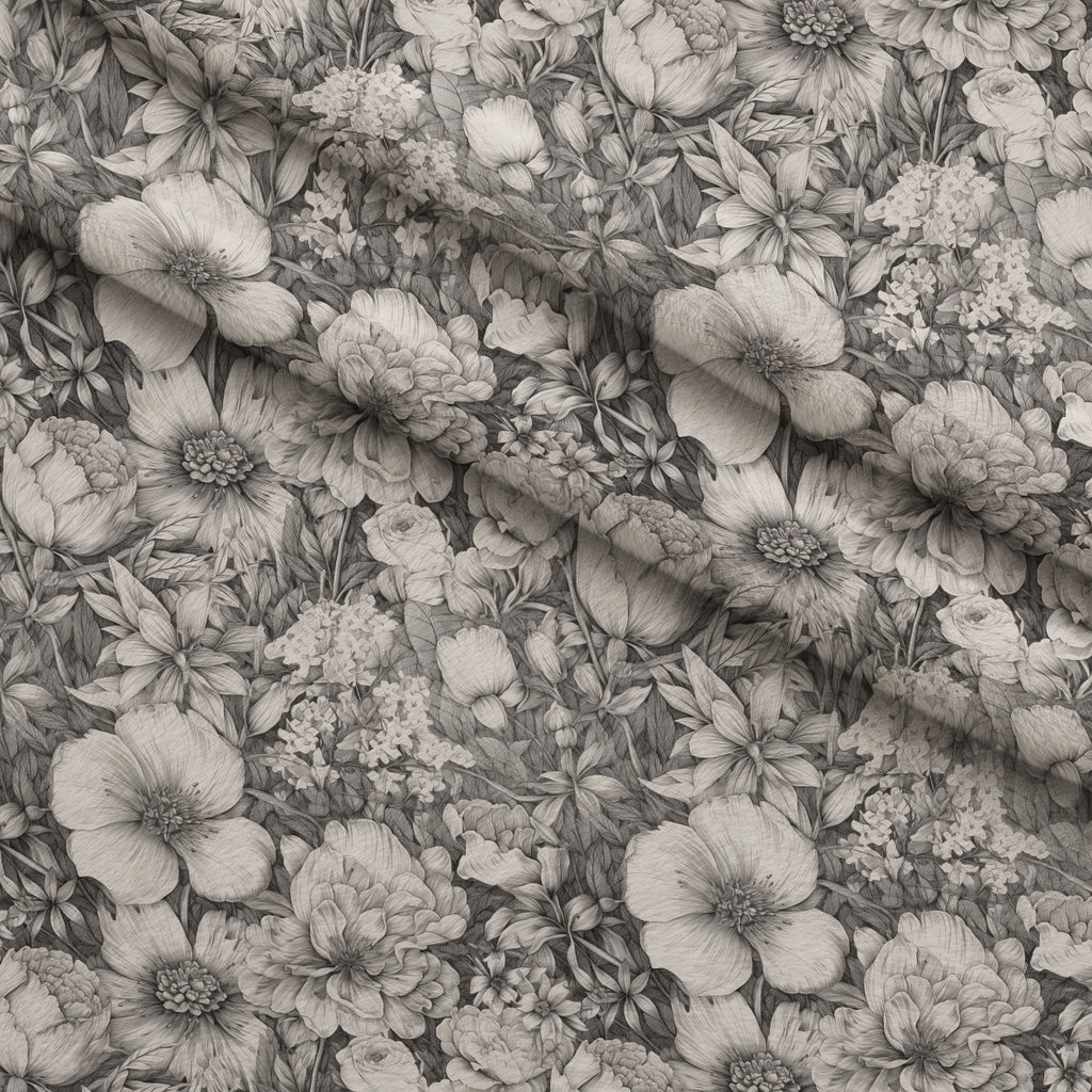 Moonlit Botanical Sketches Pattern 12 Minky Fabric — plush minky folded close-up preview (mv-minky-v1:lying)