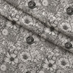 Moonlit Botanical Sketches Pattern 13 Minky Fabric — plush minky folded close-up preview (mv-minky-v1:lying)