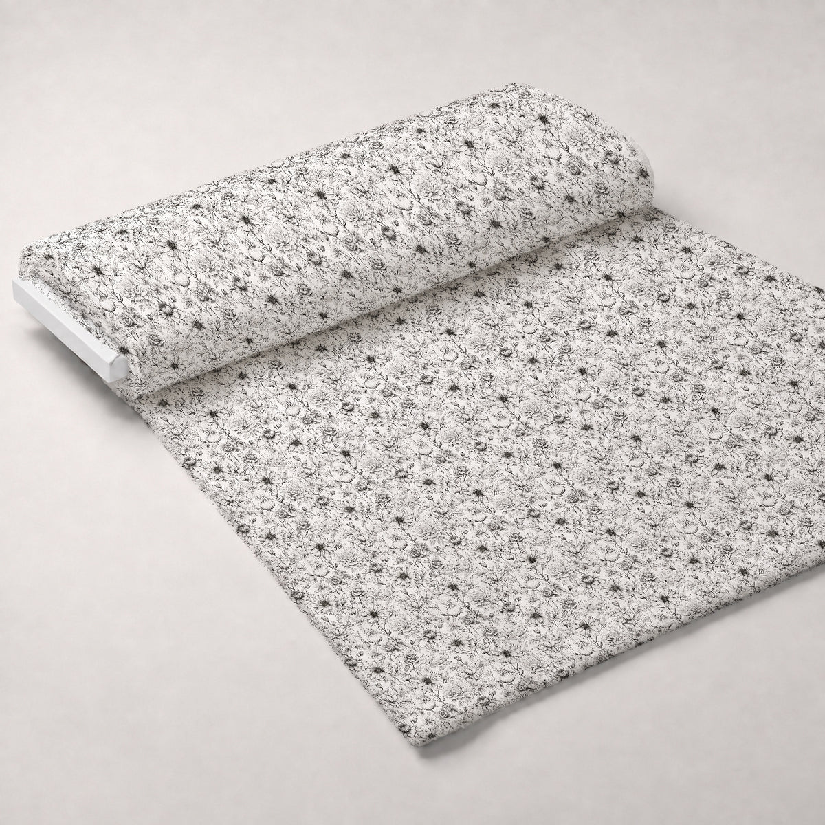Moonlit Botanical Sketches Pattern 15 Minky Fabric — plush minky unrolled bolt preview (mv-minky-v1:bolt)