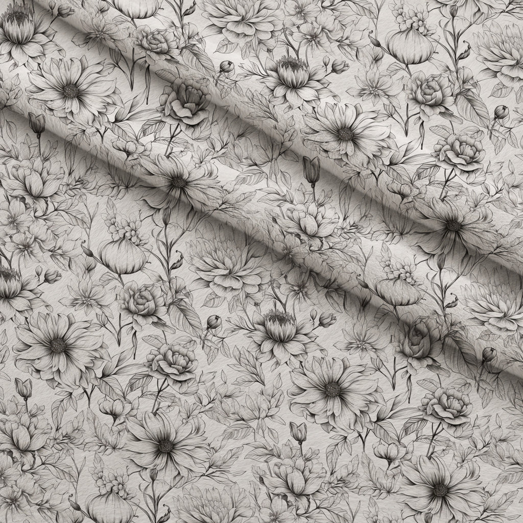 Moonlit Botanical Sketches Pattern 15 Minky Fabric — plush minky folded close-up preview (mv-minky-v1:lying)