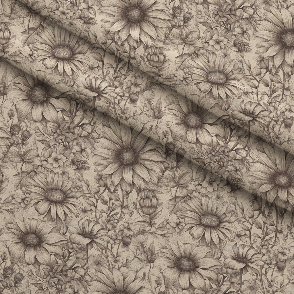 Moonlit Botanical Sketches Pattern 16 Minky Fabric — plush minky folded close-up preview (mv-minky-v1:lying)