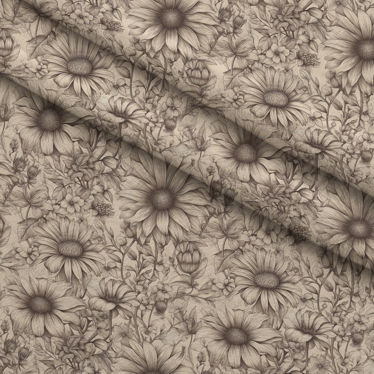 Moonlit Botanical Sketches Pattern 16 Minky Fabric — plush minky folded close-up preview (mv-minky-v1:lying)