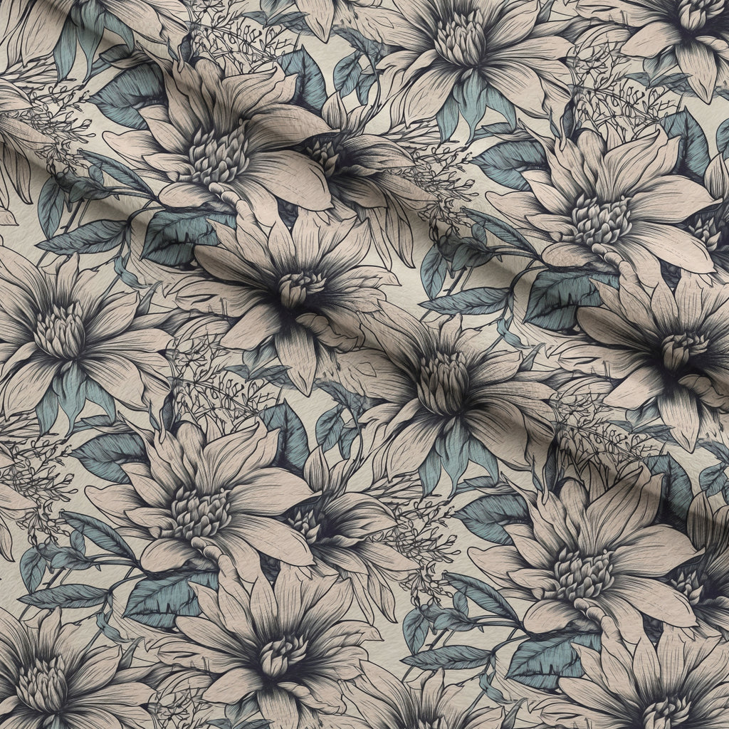 Moonlit Botanical Sketches Pattern 2 Minky Fabric — plush minky folded close-up preview (mv-minky-v1:lying)