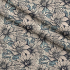 Moonlit Botanical Sketches Pattern 2 Minky Fabric — plush minky folded close-up preview (mv-minky-v1:lying)