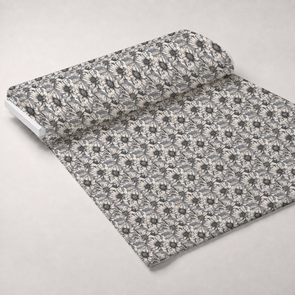 Moonlit Botanical Sketches Pattern 4 Minky Fabric — plush minky unrolled bolt preview (mv-minky-v1:bolt)