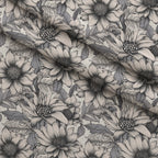 Moonlit Botanical Sketches Pattern 4 Minky Fabric — plush minky folded close-up preview (mv-minky-v1:lying)