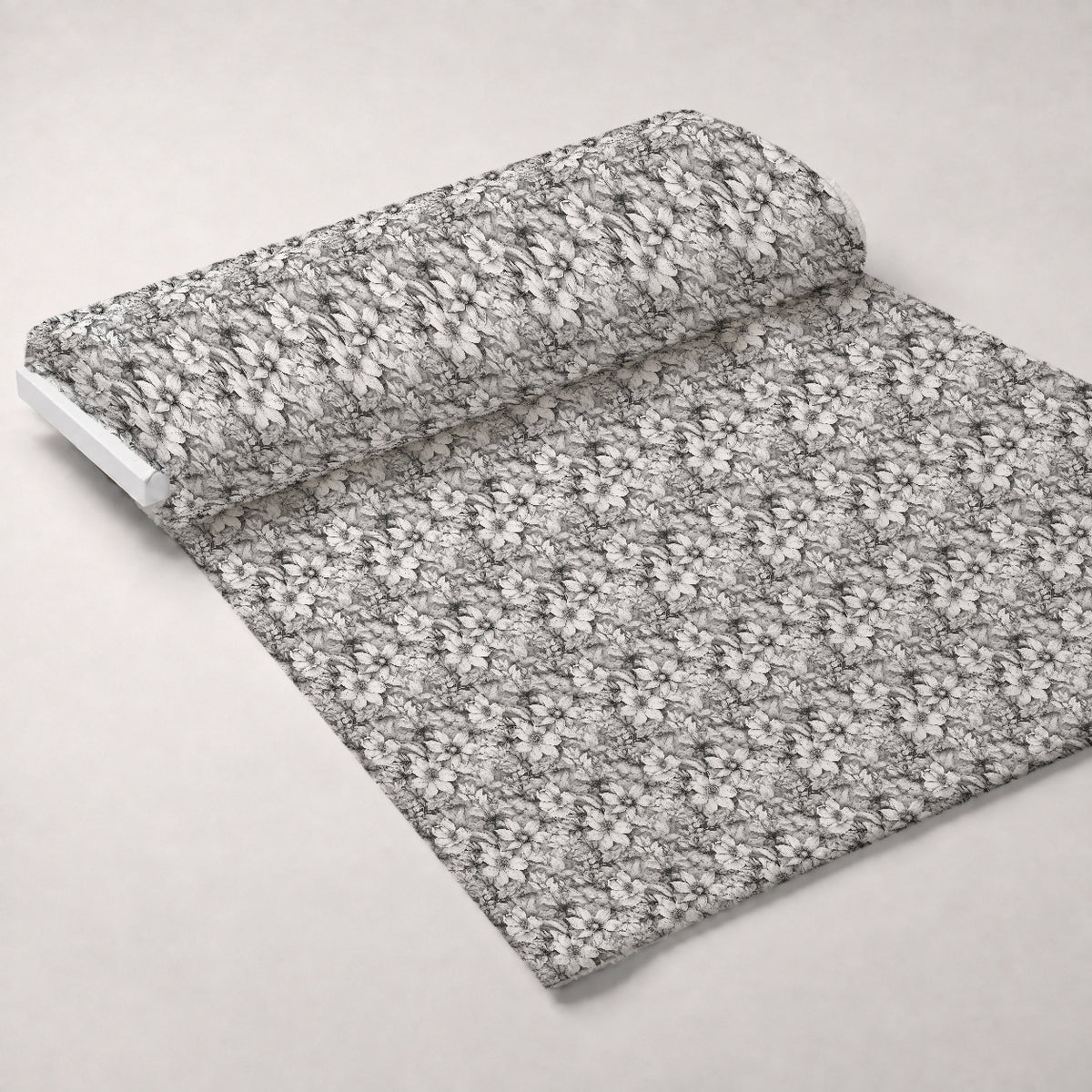 Moonlit Botanical Sketches Pattern 5 Minky Fabric — plush minky unrolled bolt preview (mv-minky-v1:bolt)