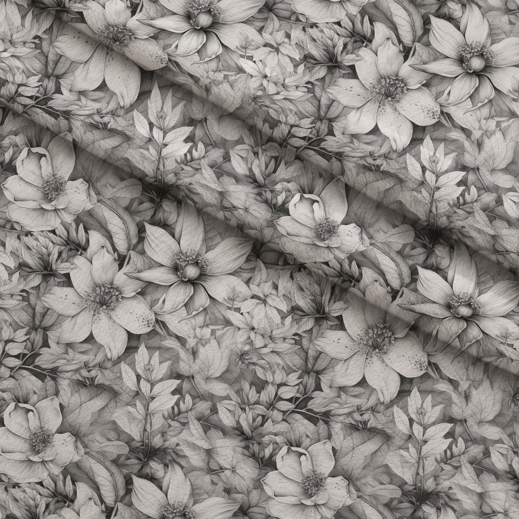 Moonlit Botanical Sketches Pattern 5 Minky Fabric — plush minky folded close-up preview (mv-minky-v1:lying)