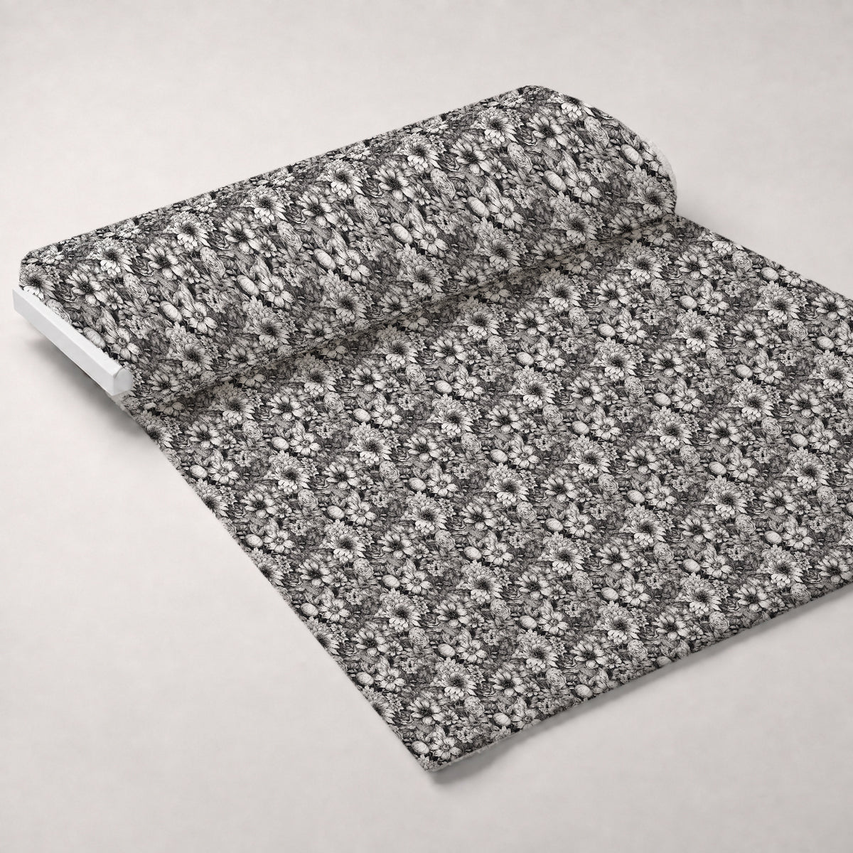 Moonlit Botanical Sketches Pattern 6 Minky Fabric — plush minky unrolled bolt preview (mv-minky-v1:bolt)