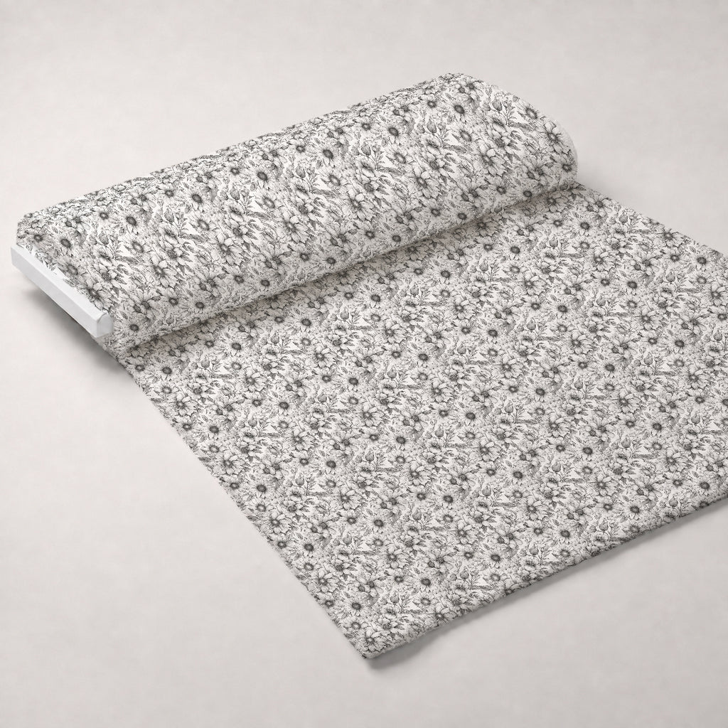 Moonlit Botanical Sketches Pattern 7 Minky Fabric — plush minky unrolled bolt preview (mv-minky-v1:bolt)
