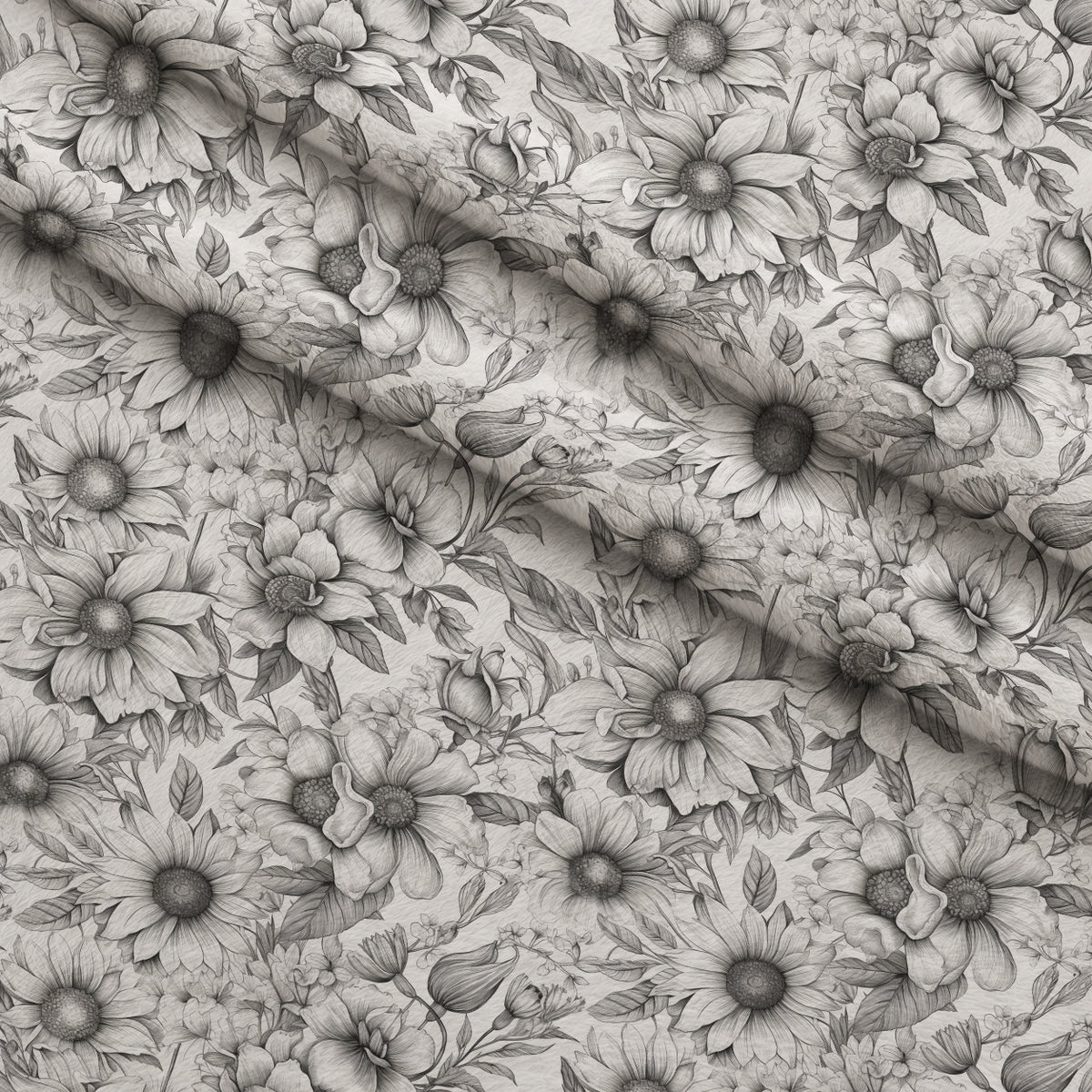 Moonlit Botanical Sketches Pattern 7 Minky Fabric — plush minky folded close-up preview (mv-minky-v1:lying)