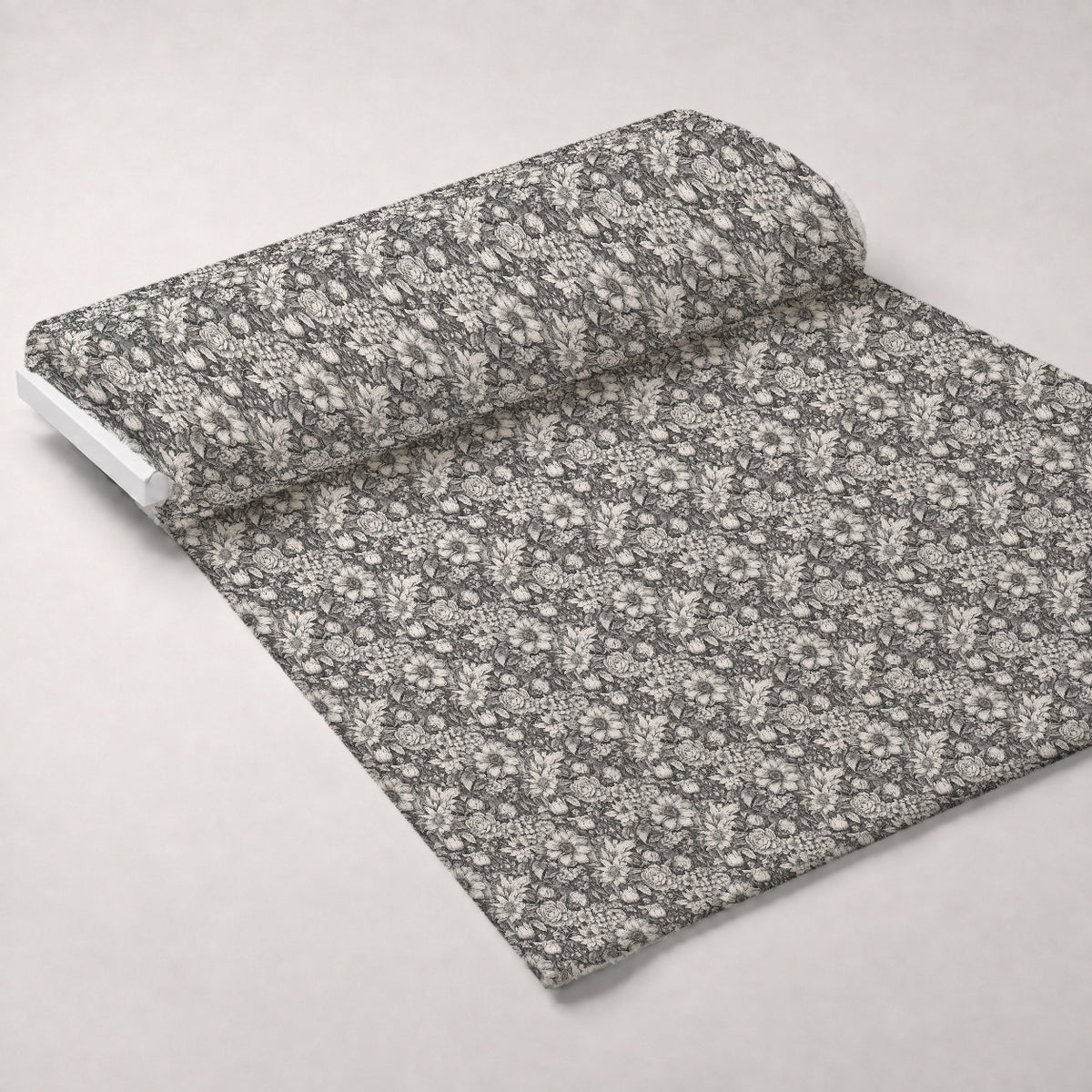 Moonlit Botanical Sketches Pattern 8 Minky Fabric — plush minky unrolled bolt preview (mv-minky-v1:bolt)
