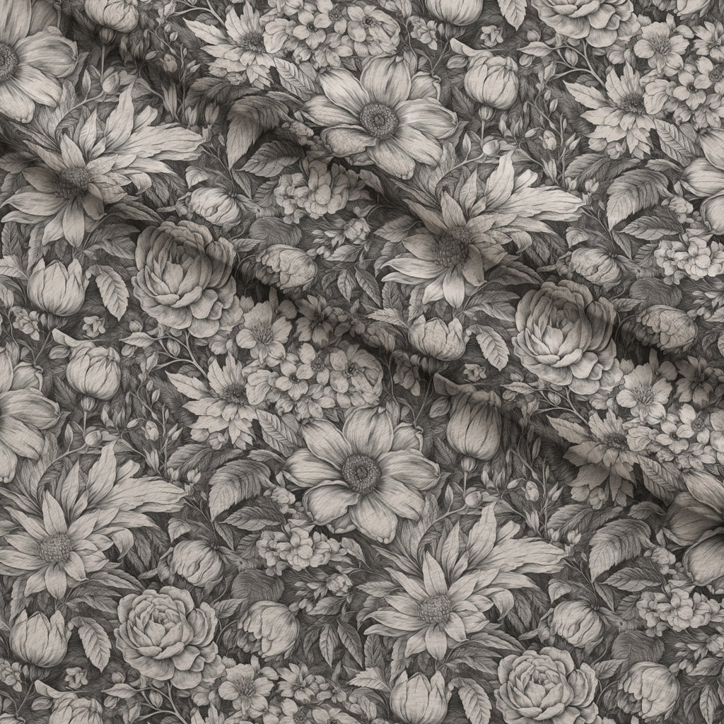 Moonlit Botanical Sketches Pattern 8 Minky Fabric — plush minky folded close-up preview (mv-minky-v1:lying)