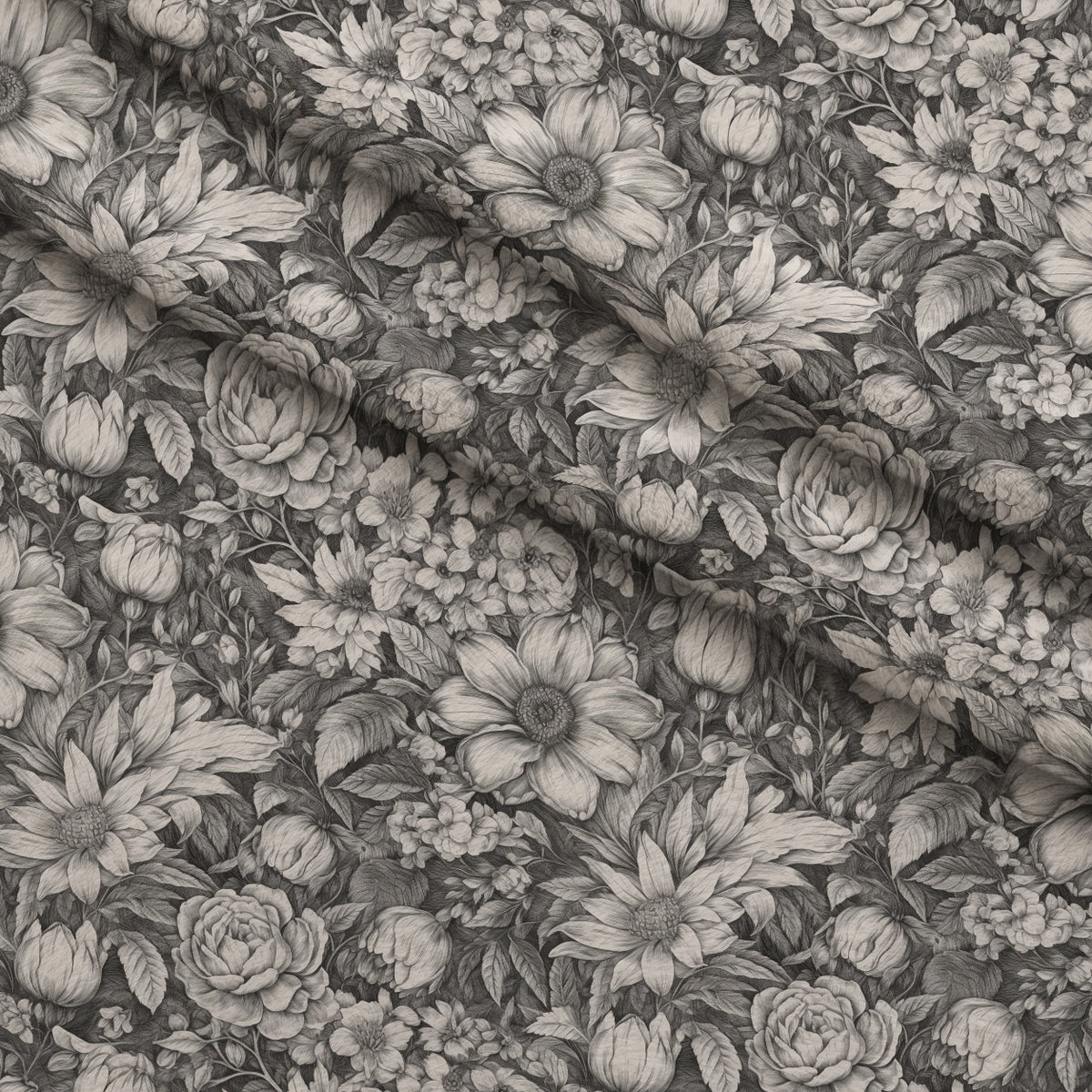 Moonlit Botanical Sketches Pattern 8 Minky Fabric — plush minky folded close-up preview (mv-minky-v1:lying)
