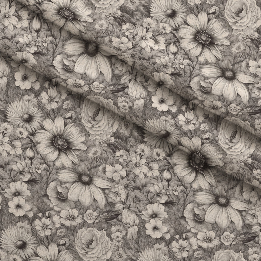 Moonlit Botanical Sketches Pattern 9 Minky Fabric — plush minky folded close-up preview (mv-minky-v1:lying)