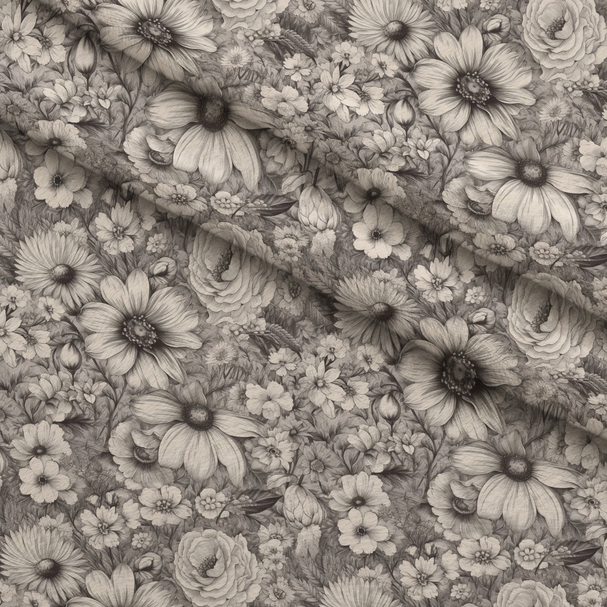 Moonlit Botanical Sketches Pattern 9 Minky Fabric — plush minky folded close-up preview (mv-minky-v1:lying)