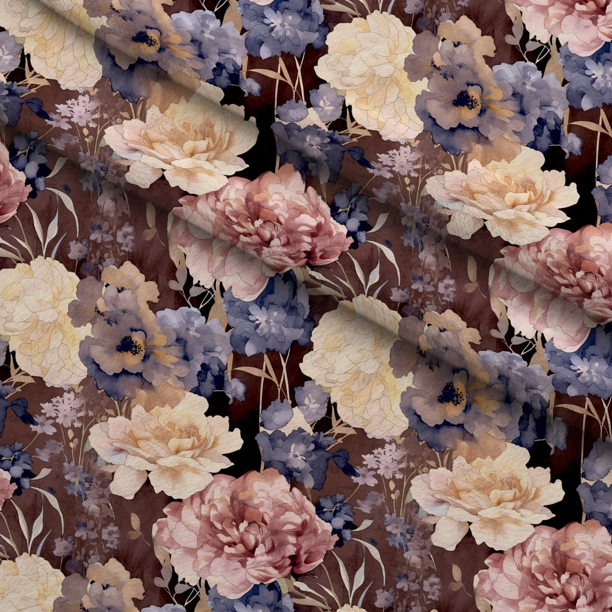 Moonlit Garden Reverie Pattern 17 Minky Fabric — plush minky folded close-up preview (mv-minky-v1:lying)