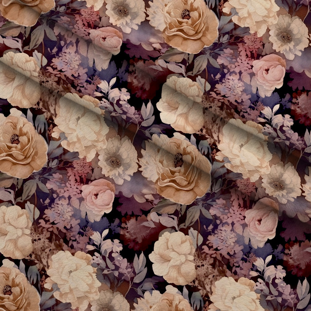 Moonlit Garden Reverie Pattern 8 Minky Fabric — plush minky folded close-up preview (mv-minky-v1:lying)