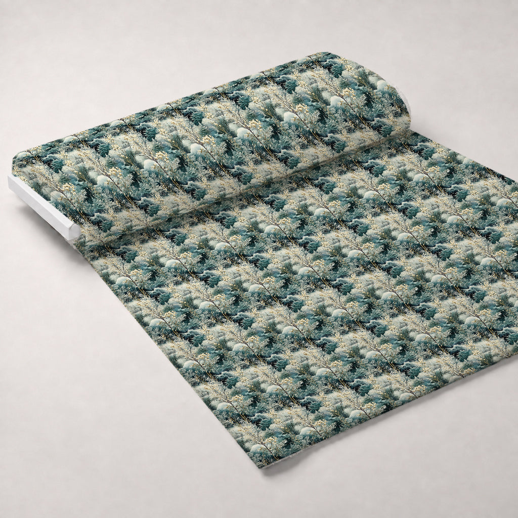 Moonlit Magnolia Grove Pattern 1 Minky Fabric — plush minky unrolled bolt preview (mv-minky-v1:bolt)