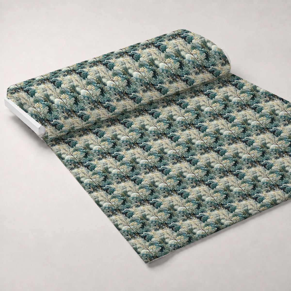 Moonlit Magnolia Grove Pattern 1 Minky Fabric — plush minky unrolled bolt preview (mv-minky-v1:bolt)