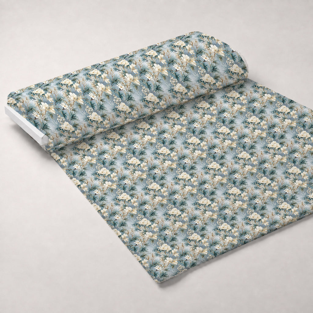 Moonlit Magnolia Grove Pattern 11 Minky Fabric — plush minky unrolled bolt preview (mv-minky-v1:bolt)