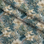 Moonlit Magnolia Grove Pattern 3 Minky Fabric — plush minky folded close-up preview (mv-minky-v1:lying)