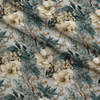 Moonlit Magnolia Grove Pattern 4 Minky Fabric — plush minky folded close-up preview (mv-minky-v1:lying)