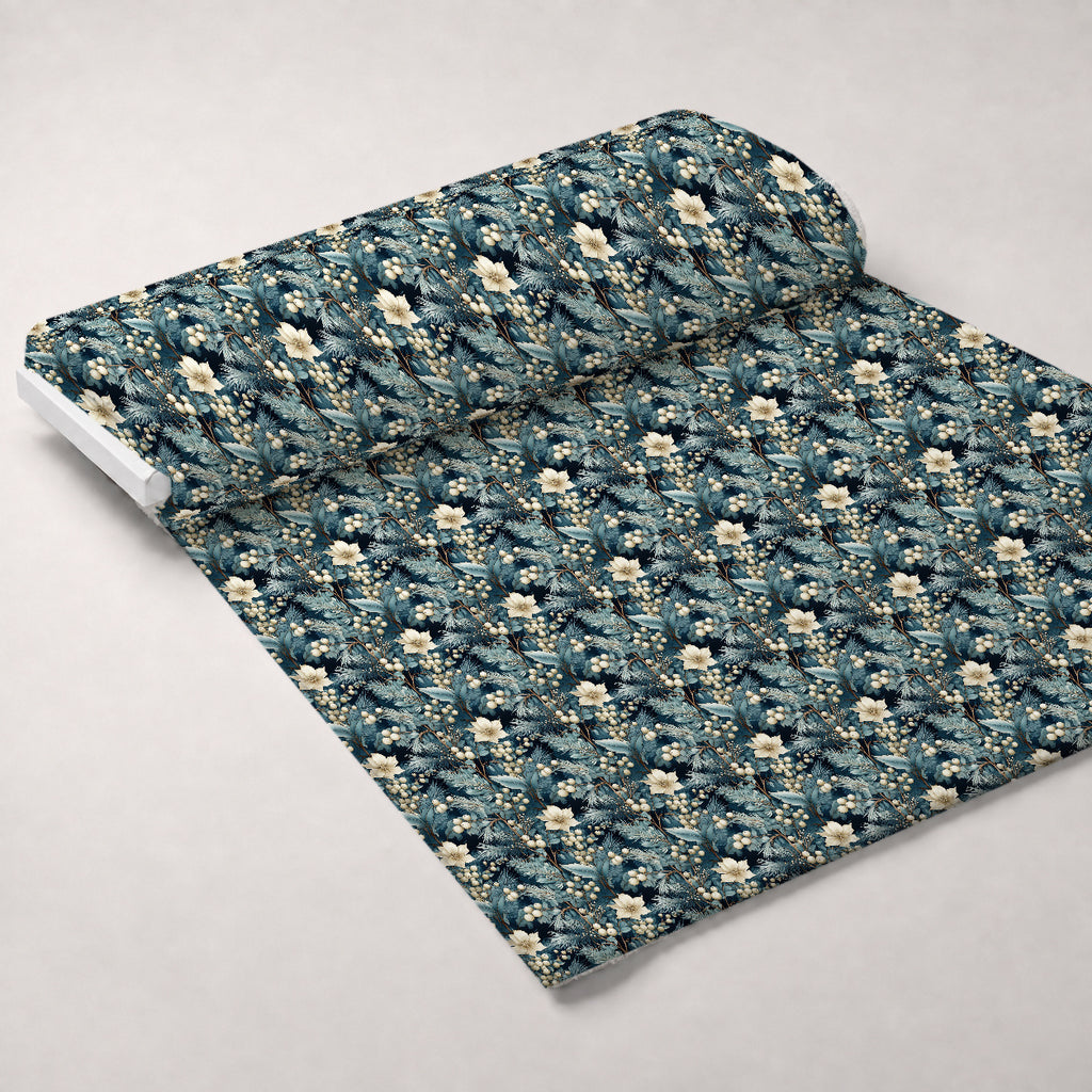 Moonlit Magnolia Grove Pattern 5 Minky Fabric — plush minky unrolled bolt preview (mv-minky-v1:bolt)