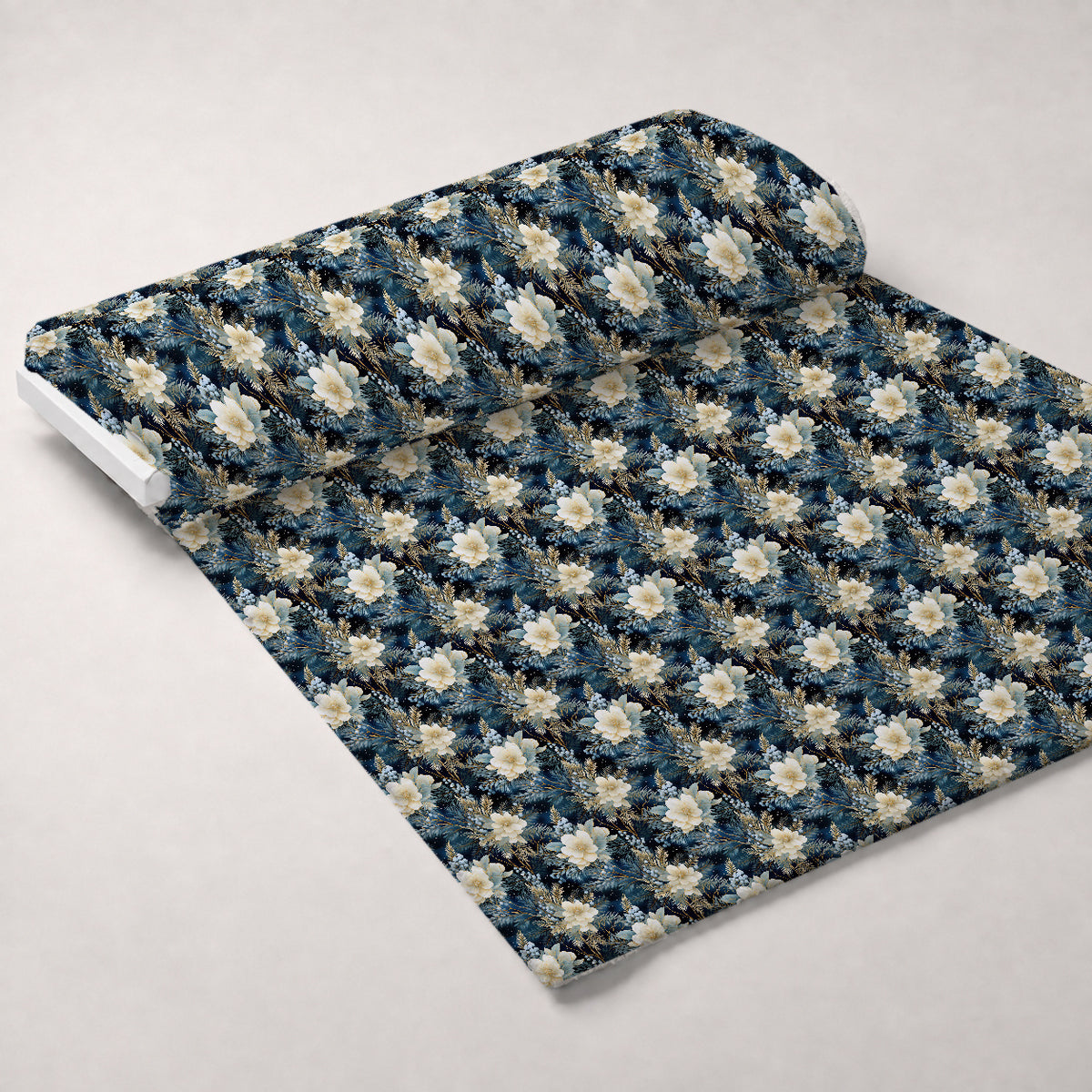 Moonlit Magnolia Grove Pattern 6 Minky Fabric — plush minky unrolled bolt preview (mv-minky-v1:bolt)
