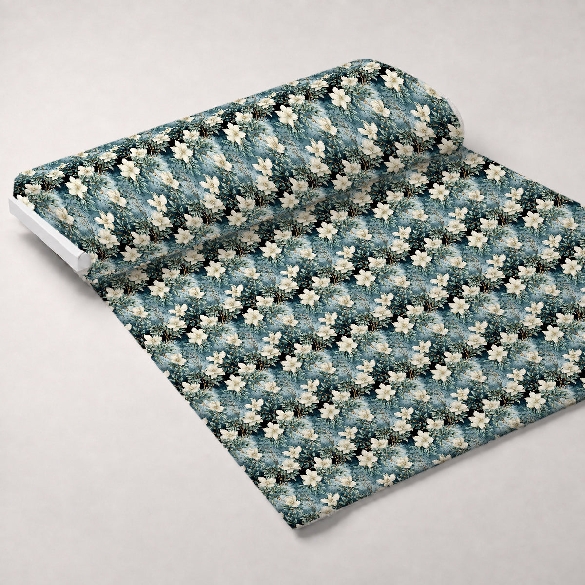 Moonlit Magnolia Grove Pattern 7 Minky Fabric — plush minky unrolled bolt preview (mv-minky-v1:bolt)