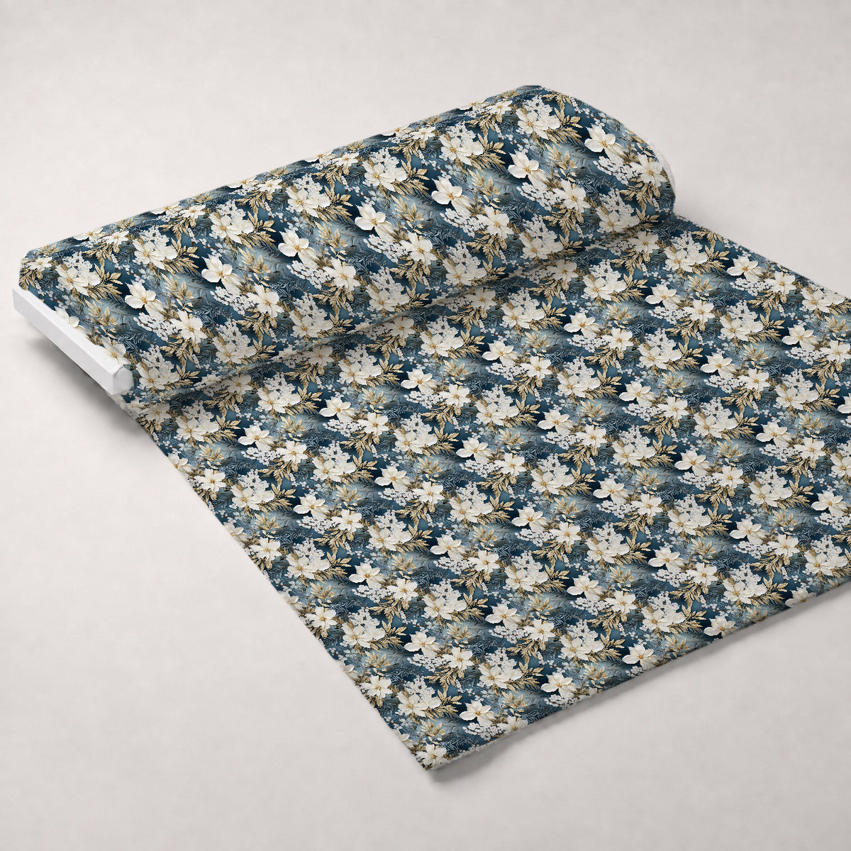 Moonlit Magnolia Grove Pattern 8 Minky Fabric — plush minky unrolled bolt preview (mv-minky-v1:bolt)
