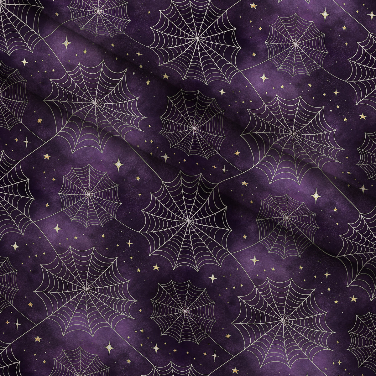 Moonlit Raven Pattern 4 Minky Fabric — plush minky folded close-up preview (mv-minky-v1:lying)
